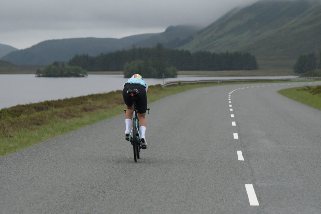 Caroline Livesey rides through the beautiful glens of Scotland on her way to new NC500 World Record