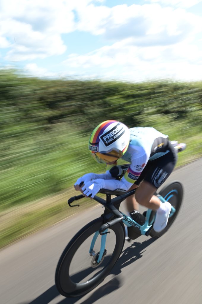 Caroline Livesey on Orbea Ordu NC500 World Record set up